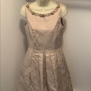 TAHARI Striped Cocktail Dress